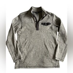 Eddie Bauer Gray Fleece-Lined Men's Sweater